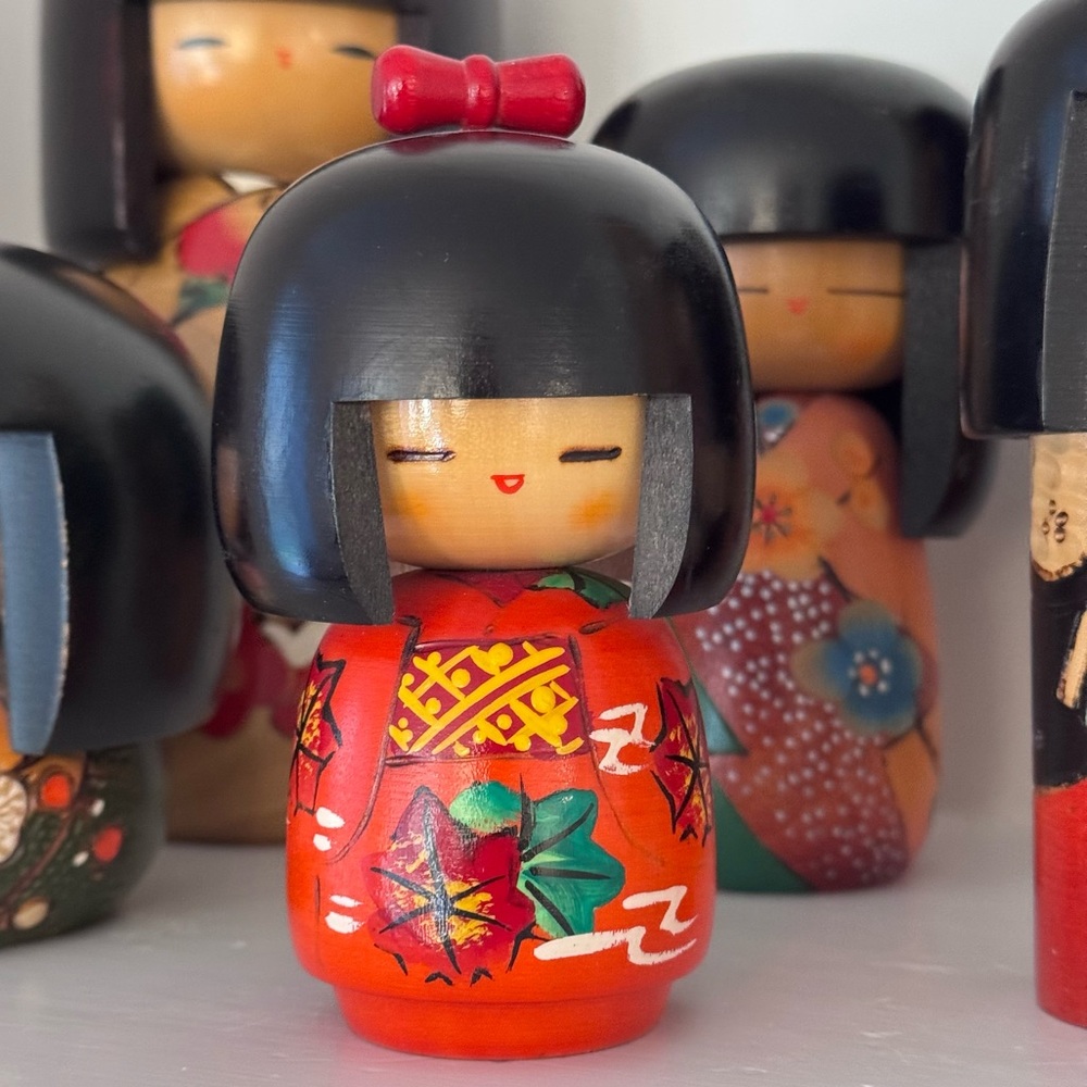 Vintage Japanese Signed Kokeshi Wooden Doll